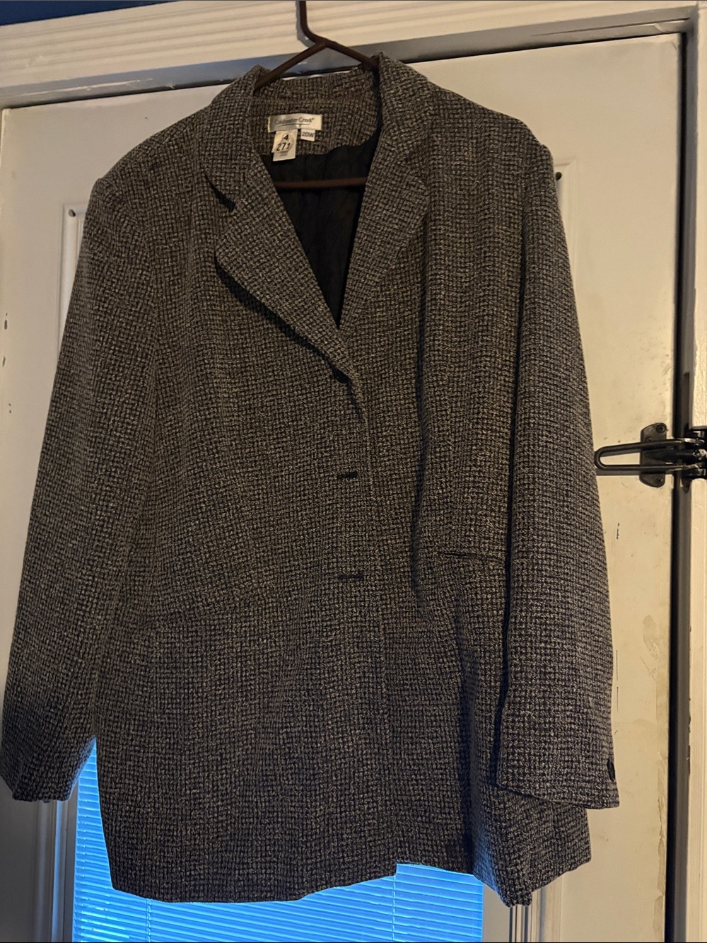 Coldwater Creek Black and Gray Tweed Blazer Jacket